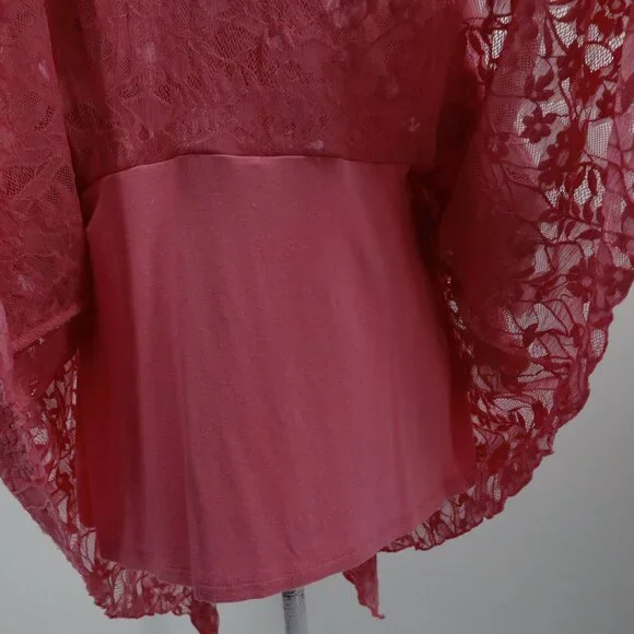 The Pyramid Collection Pink Lace Blouse - Picture 5 of 16